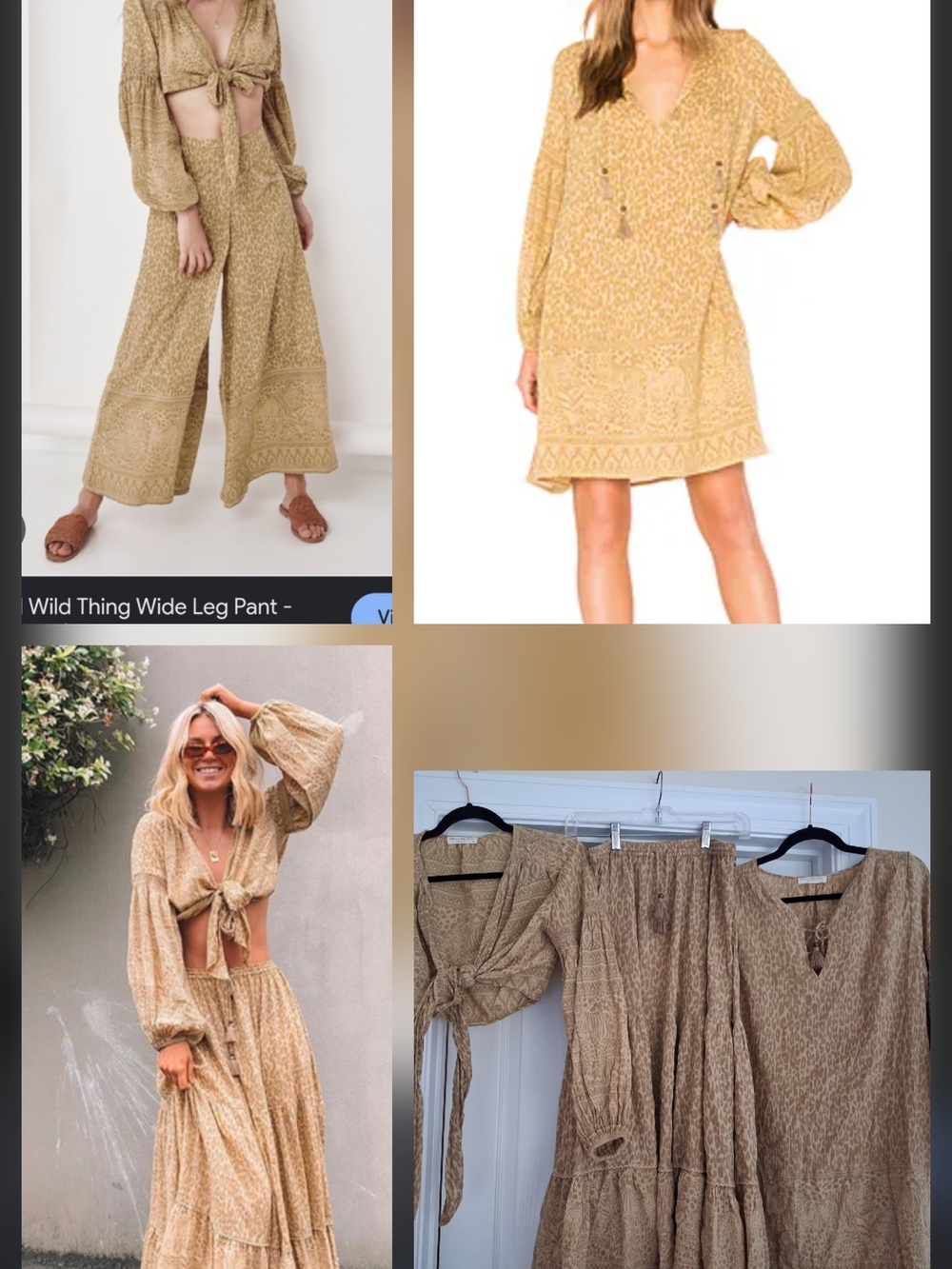 New ObO Spell Mustard Boho 7 Piece Set Wild THING Will Seperate